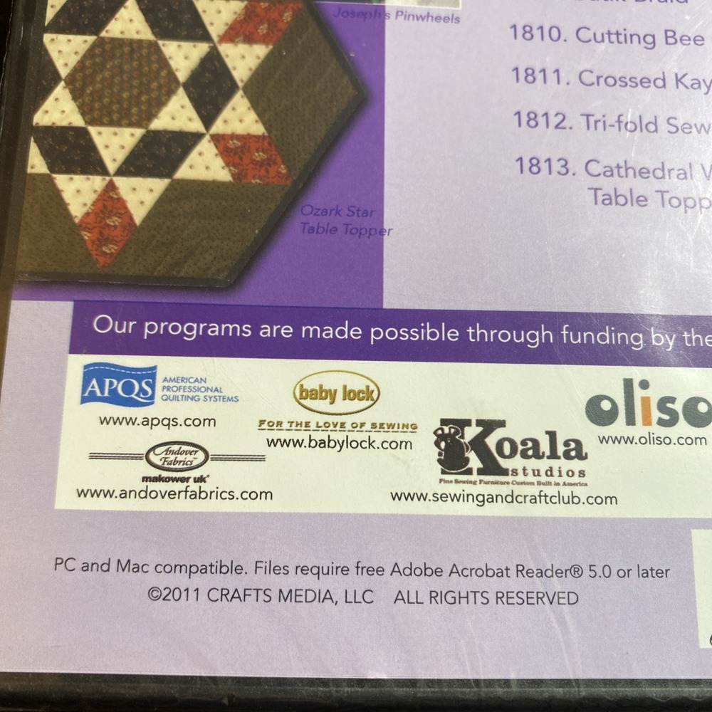 Fons & Porter's Love of Quilting - Complete 1800 Series (DVD, 2 Disc Set, 2011) - Picture 3 of 7